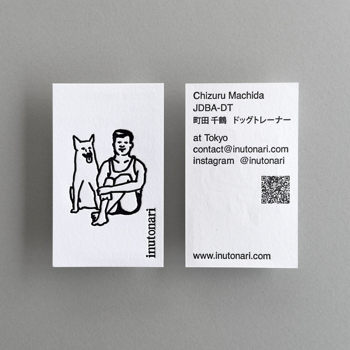 inutonari様の活版印刷名刺を印刷させていただきました。