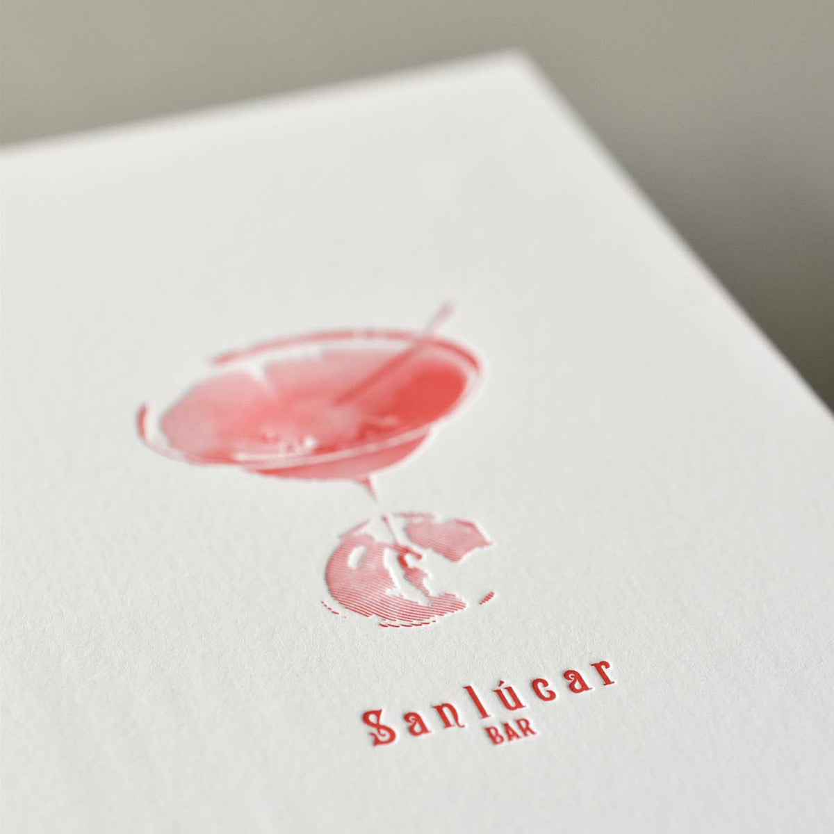 Sanlucar BAR(サンルーカル・バー)様の活版印刷ハガキを印刷させていただきました。
