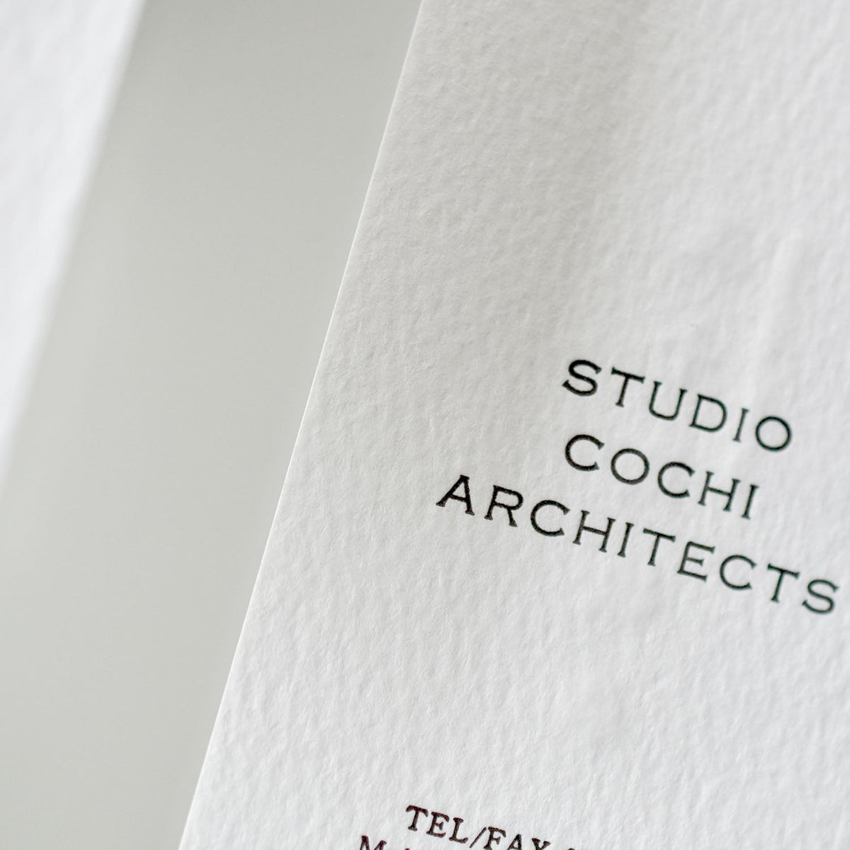 STUDIO COCHI ARCHITECTS様 活版印刷名刺