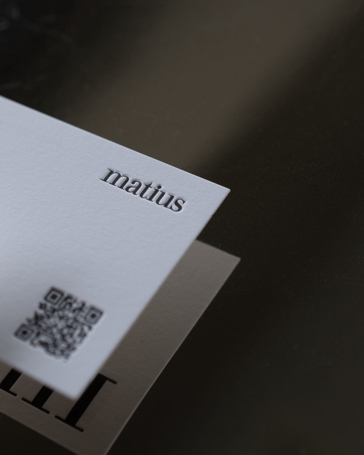 matius様の活版印刷名刺を印刷させていただきました。