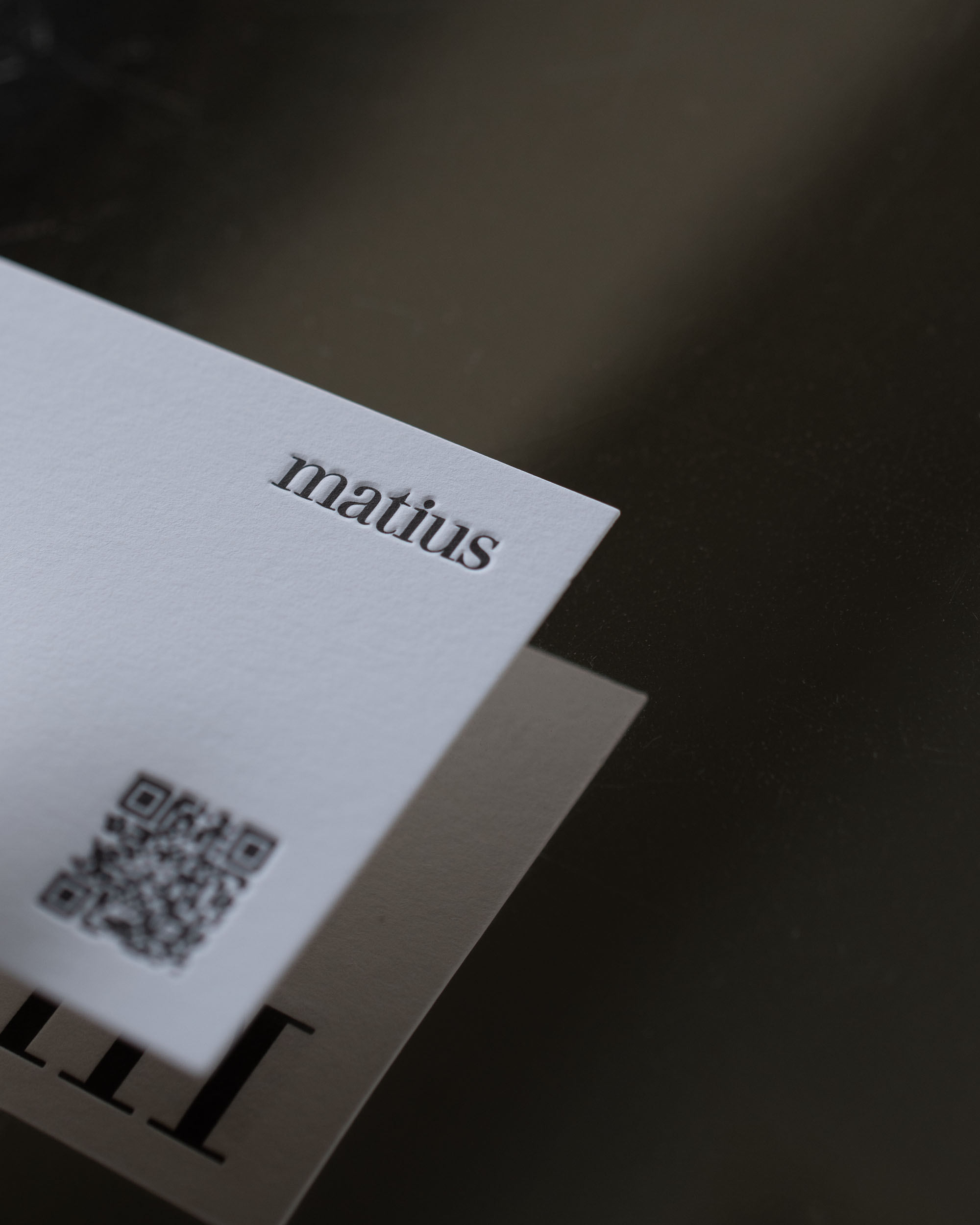 matius様の活版印刷名刺