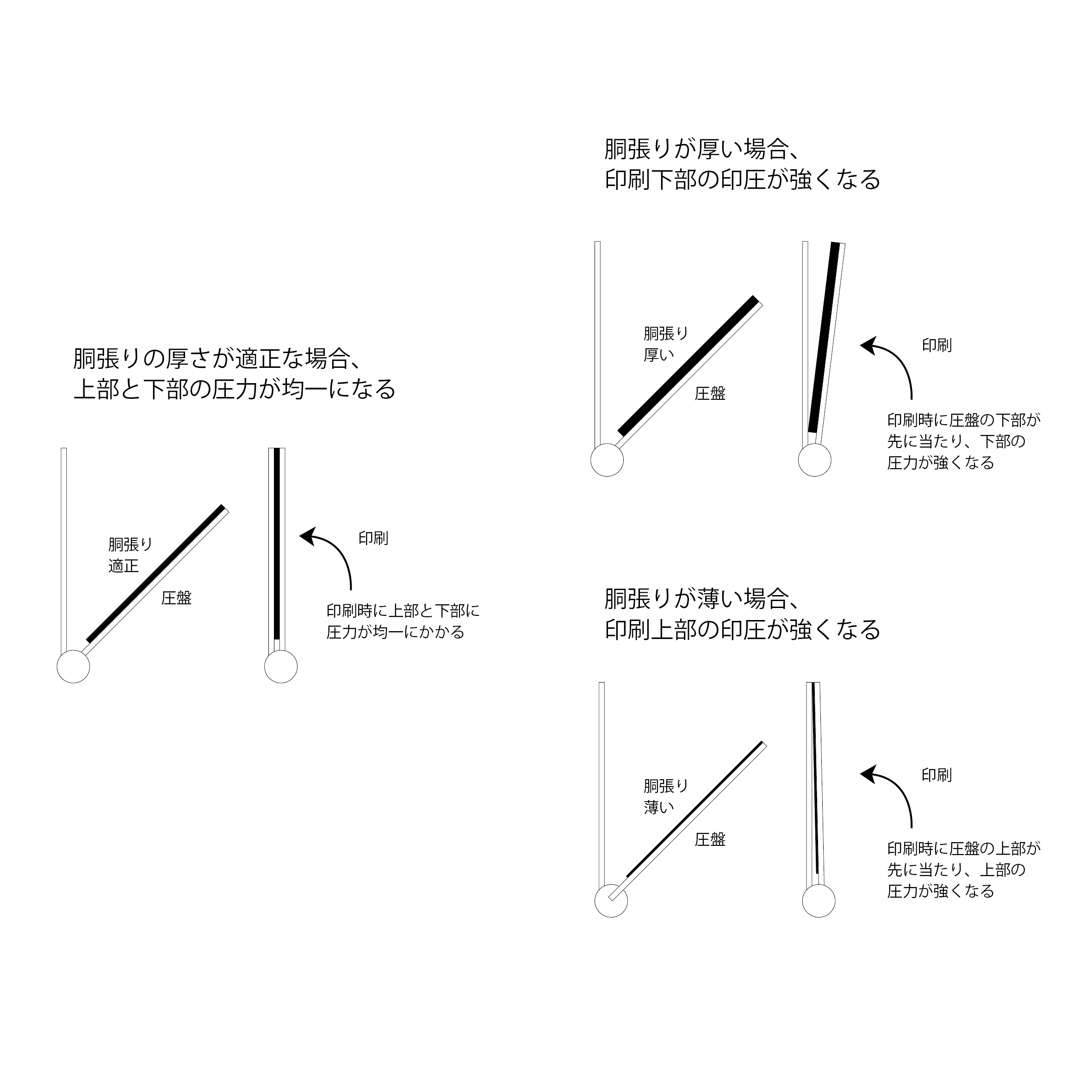 胴張り仕立ての解説図